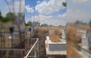 Ağrı’da mezar yangını