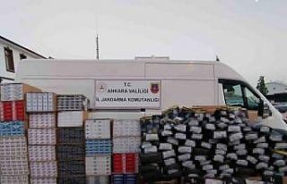 Ankara’da 815 bin adet boş makaron ve 535 kilo...