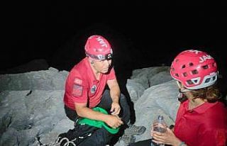 Antalya’da antik kentte mahsur kalan şahıs kurtarıldı