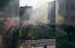 Arsa yangını mahalleliyi tedirgin etti