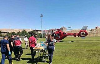 Astım hastasının yardımına hava ambulansı yetişti