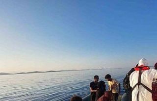 Ayvalık açıklarında 13 düzensiz göçmen kurtarıldı