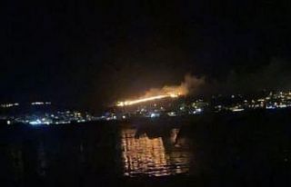 Ayvalık’ta otluk alanda çıkan yangın kontrol...