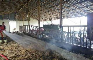 Besihanede çıkan yangın ekipler tarafından bürümeden...