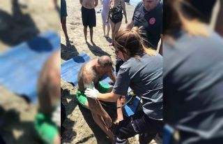 Boğulma tehlikesi atlatan vatandaşı itfaiye kurtardı