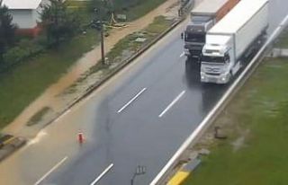 Bolu Dağı Tüneli’nin İstanbul istikametinde...