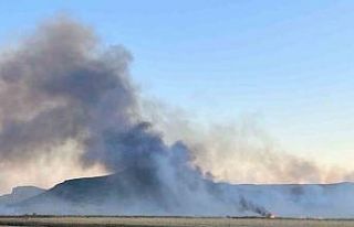 Burdur’da 300 dekarlık tarım arazisi ve saman...