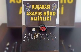 Çaldığı eşyalar ile birlikte yakalandı