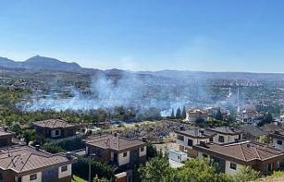 Çalılıkta çıkan yangında 40 dönüm alan küle...