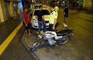 Çalıntı motosiklet polis denetimine takıldı