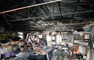 Çamaşırhanede çıkan yangında büyük çapta...