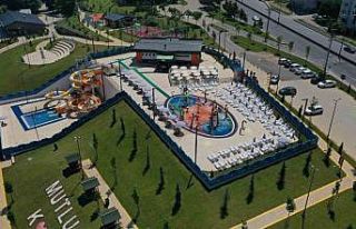 Çift kaydıraklı aquapark hizmete girdi