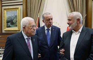 Cumhurbaşkanı Erdoğan, Filistin Devlet Başkanı...