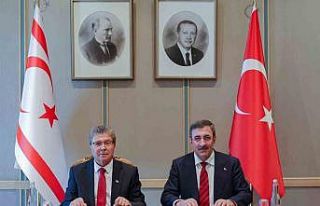 Cumhurbaşkanı Yardımcısı Yılmaz, KKTC Başbakanı...
