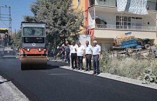 Doğalgaz tamamlandı asfalt yapımı başladı