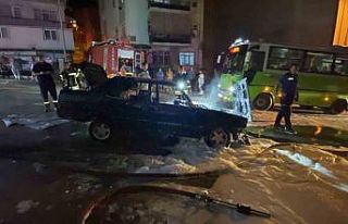 Dumanları fark edince canını kurtardı, otomobil...