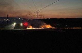 Edirne’de buğday tarlasında yangın