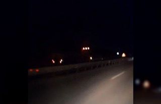 Edirne’de ters yönde giden tır trafiği tehlikeye...