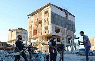 Enkaz kent klip çekimleri için canlı stüdyo oldu