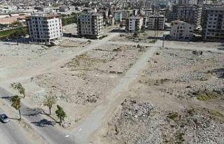 Enkaz kentte yıkımın etkisi gökyüzünden görüntülendi