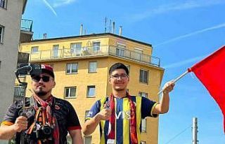 Galatasaray taraftarları Viyana sakaklarında