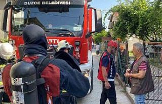 Gaz bir ada alev aldı 2 kişi yaralandı