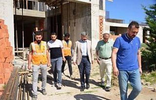 Gediz gençlik merkezi inşaatı hızla yükseliyor