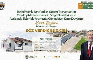 İnönü Belediyesi sosyal tesis açılışlarına...