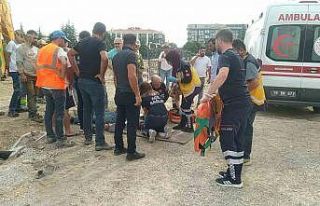 İnşaatın 1. katından düşen işçi yaralandı