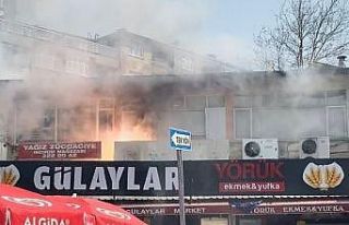 İş yerindeki yangın paniğe neden oldu