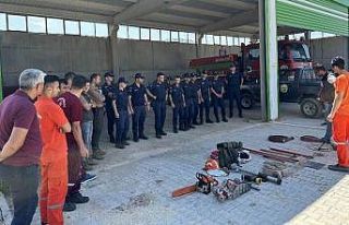 Jandarma personeline orman yangınlarına müdahale...