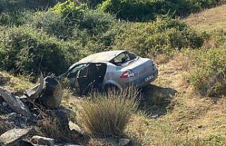 Keşan’da otomobil şarampole uçtu: 4 yaralı