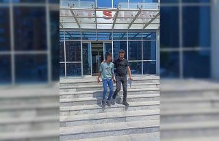 Keşan’da polisin yakaladığı hırsızlık şüphelisi...