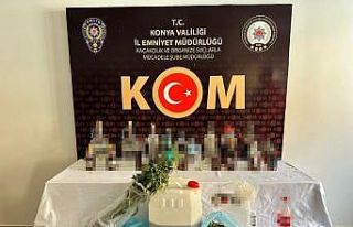 Konya’da 40 litre sahte içki ele geçirildi