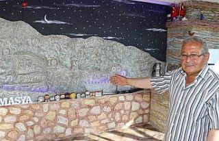 Köy muhtarı, Amasya’nın siluetini evinin duvarına...