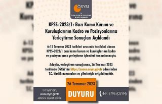 KPSS tercih sonuçları açıklandı