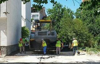 Kütahya Belediyesinin asfalt mesaisi