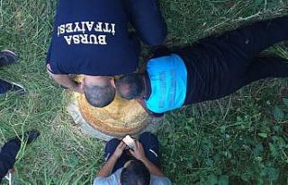 Kuyuda mahsur kalan köpek 1 saatlik çalışma sonucu...