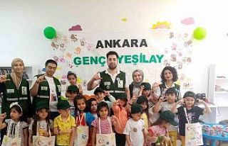 Mamak’ta minikler için baskı atölyesi düzenlendi