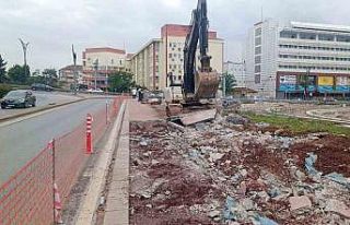 Milli İrade Meydanı’nda şerit genişletme çalışması