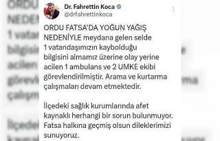 Ordu’da kaybolan kadın için arama çalışması...
