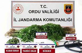 Ordu’da tarihi obje, sikke ve uyuşturucu ile yakalanan...