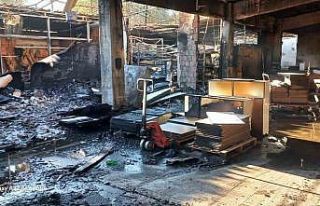 Orman ürünleri atölyesinde yangın