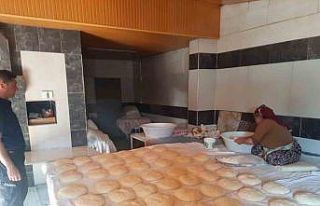 Patatesli köy ekmeği üretimi yapan fırınlarda...