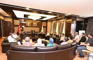 Pursaklar’dan personelle bayramlaşma mesaisi