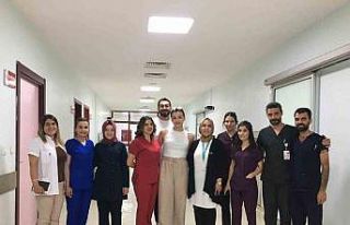 Sağlığına kavuşan depremzede teşekkür için...