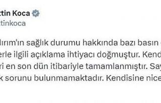 Sağlık Bakanı Koca: “Binali Yıldırım’ın...