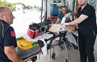 Samsun’da üzerlerine çelik su borusu düşen 2...