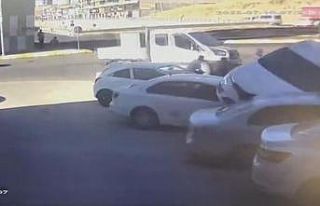Şanlıurfa’da ilginç kaza anı kameraya yansıdı