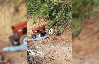 Şarampole devrilen traktörün sürücüsü yaşamını...